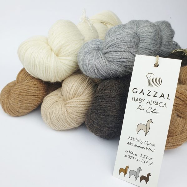 Gazzal Baby Alpaca Pure Colors picktheyarn.com